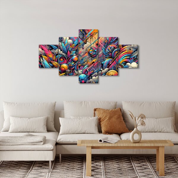Obraz - Pestrobarevné graffiti (125x70 cm)