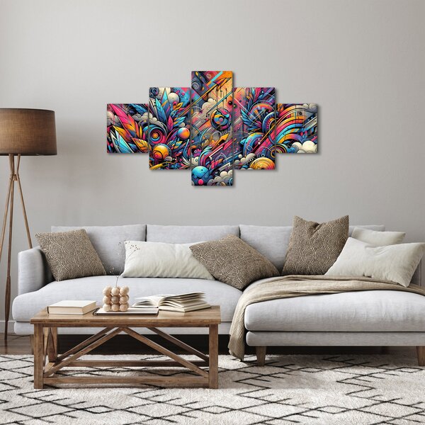 Obraz - Pestrobarevné graffiti (125x70 cm)