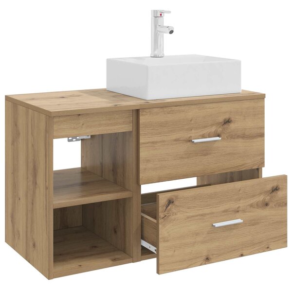 Sada koupelnového nábytku 2 ks Dub artisan Kompozitní dřevo 3403895