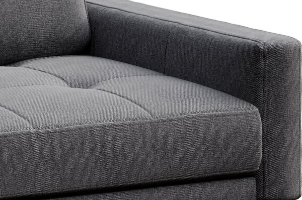 Rohová pohovka musso tufted 248 cm tmavě šedá levá