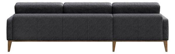 Rohová pohovka musso tufted 248 cm tmavě šedá levá
