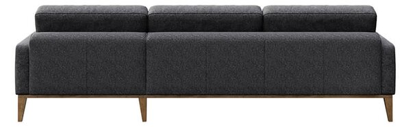 Rohová pohovka musso tufted 248 cm tmavě šedá pravá