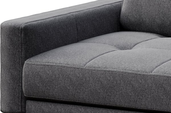 Rohová pohovka musso tufted 248 cm tmavě šedá pravá