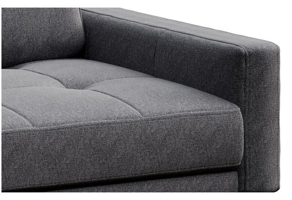 Rohová pohovka musso tufted 248 cm tmavě šedá levá