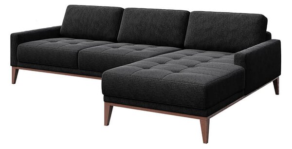 Rohová pohovka musso tufted 248 cm antracit pravá