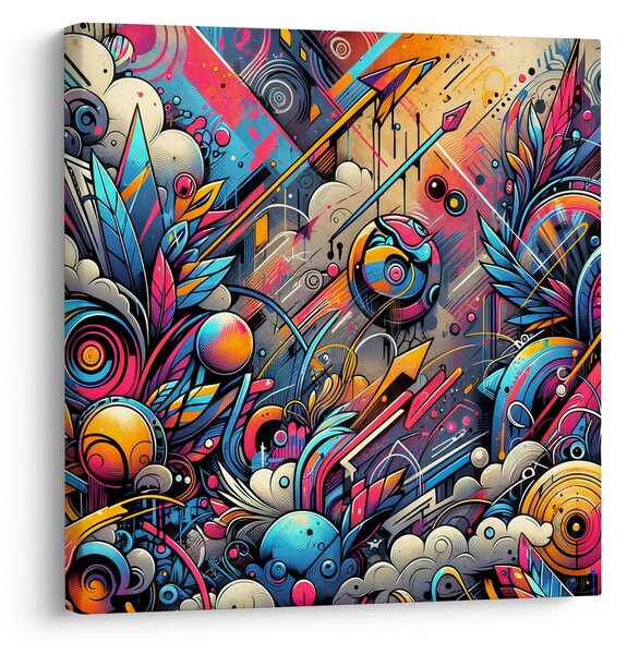 Obraz - Pestrobarevné graffiti (30x30 cm)