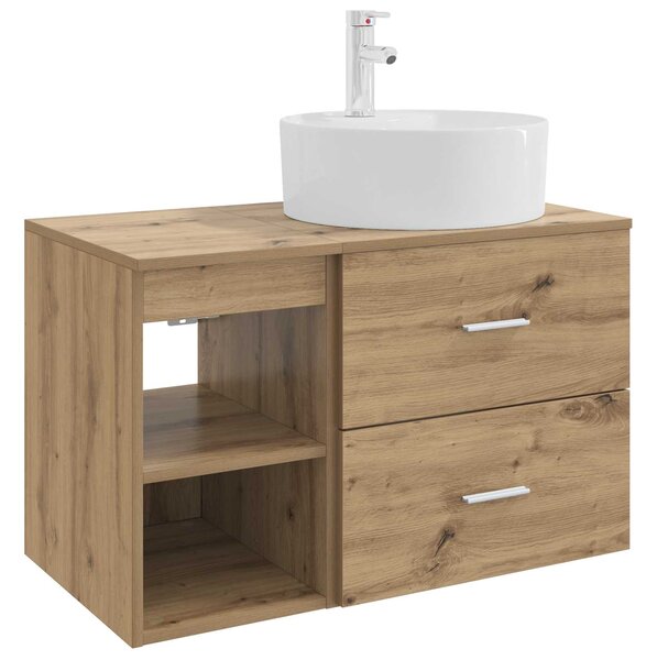 Sada koupelnového nábytku 2 ks Dub artisan Kompozitní dřevo 3403911
