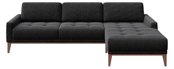 Rohová pohovka musso tufted 248 cm antracit pravá