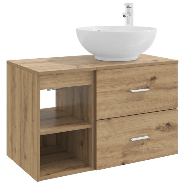 Sada koupelnového nábytku 2 ks Dub artisan Kompozitní dřevo 3403919