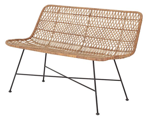 Ratanová pohovka Hallie 120 cm přírodní
