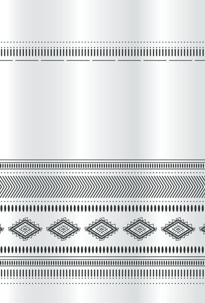 Erga Etno, sprchový závěs 180x200cm, polyester, bílá-černá, ERG-08178
