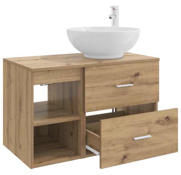 Sada koupelnového nábytku 2 ks Dub artisan Kompozitní dřevo 3403919