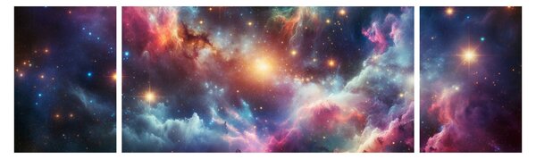 Obraz - Temný vesmír (170x50 cm)