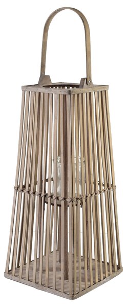 Mondex Proutěná lucerna LUCIE Grey 26,5x57 cm šedá