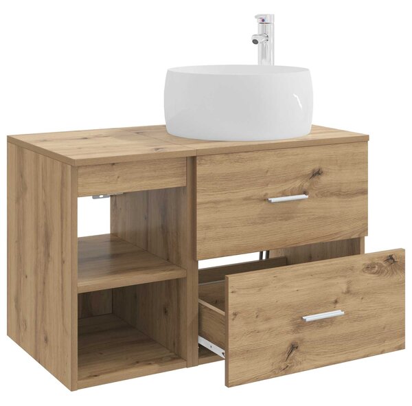 Sada koupelnového nábytku 2 ks Dub artisan Kompozitní dřevo 3403927