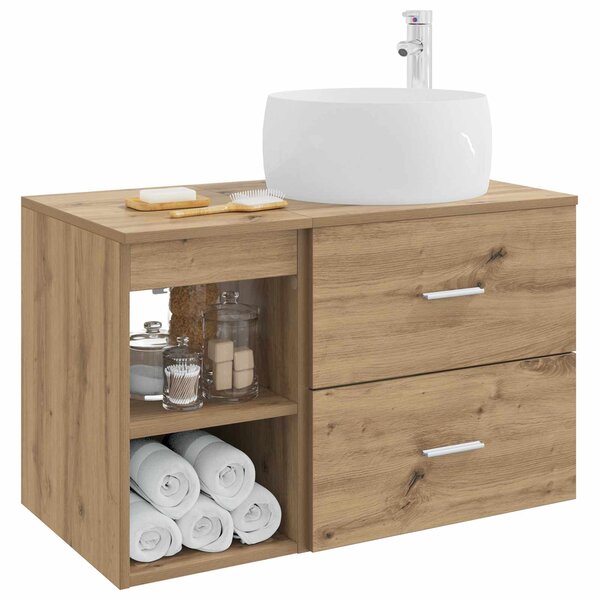 Sada koupelnového nábytku 2 ks Dub artisan Kompozitní dřevo 3403927