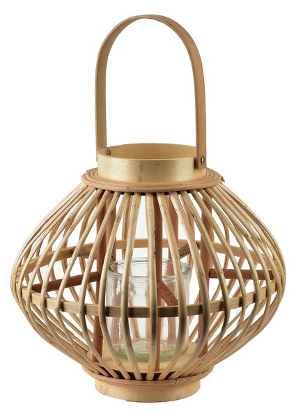 Mondex Proutěná lucerna LUCIE Natural 32x27 cm hnědá