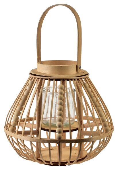 Mondex Proutěná lucerna LUCIE Natural 30x28 cm hnědá