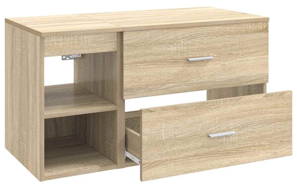Sada koupelnového nábytku 2 ks Dub sonoma Kompozitní dřevo 3403938