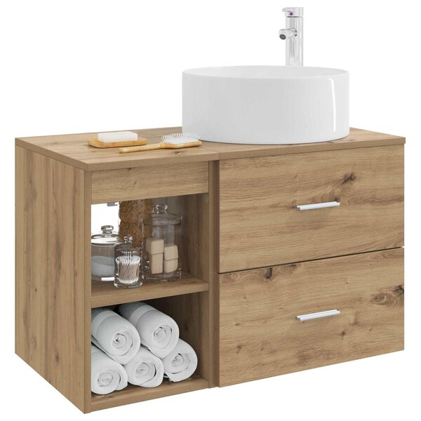 Sada koupelnového nábytku 2 ks Dub artisan Kompozitní dřevo 3403935