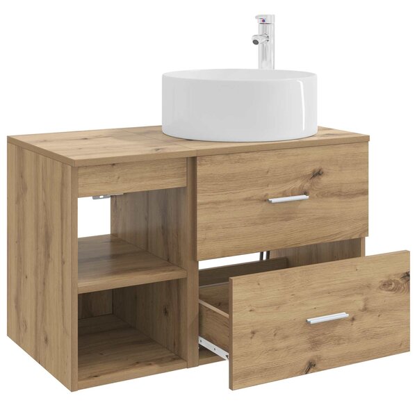 Sada koupelnového nábytku 2 ks Dub artisan Kompozitní dřevo 3403935