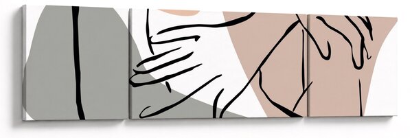 Obraz - Woman body line art N⁰2 (170x50 cm)