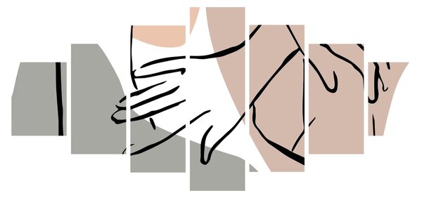 Obraz - Woman body line art N⁰2 (210x100 cm)