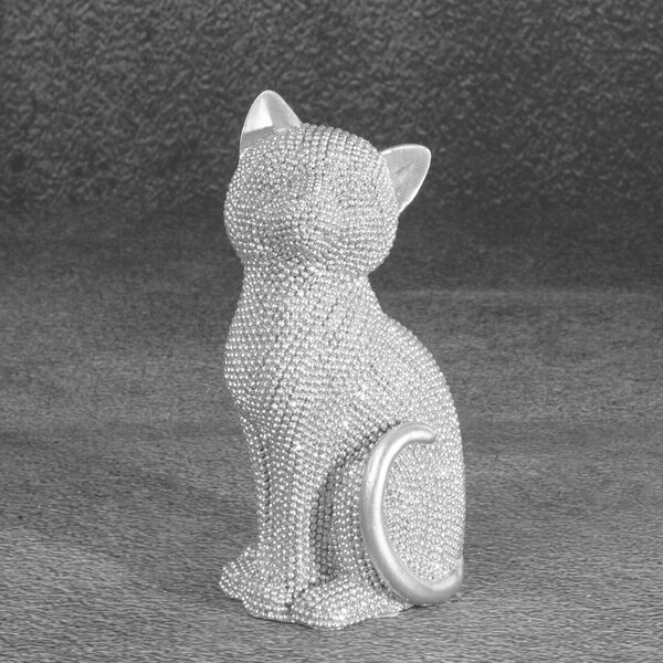 DEKORAČNÍ FIGURKA ELDO 7X6X15 CM STŘÍBRNÁ
