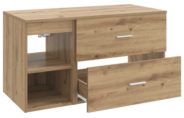 Sada koupelnového nábytku 2 ks Dub artisan Kompozitní dřevo 3403943