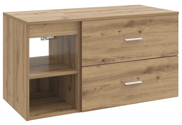 Sada koupelnového nábytku 2 ks Dub artisan Kompozitní dřevo 3403943