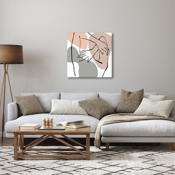 Obraz - Woman body line art N⁰2 (30x30 cm)
