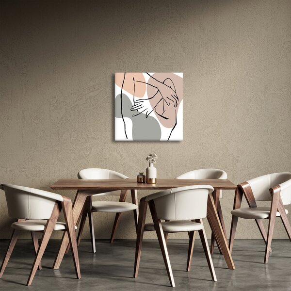 Obraz - Woman body line art N⁰2 (30x30 cm)