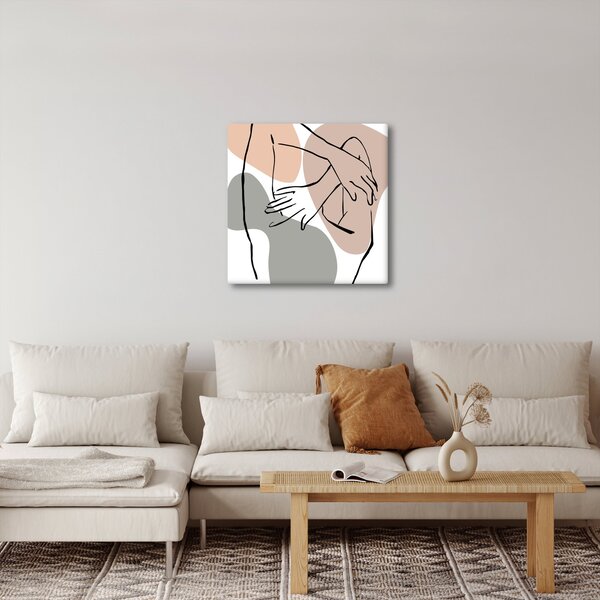 Obraz - Woman body line art N⁰2 (30x30 cm)