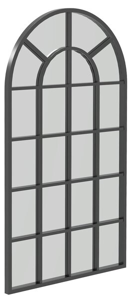HOMCOM nástěnné zrcadlo 110 x 65 cm dekorativní zrcadlo s kovovým rámem závěsné zrcadlo do obývacího pokoje pro ložnici černé | Aosom