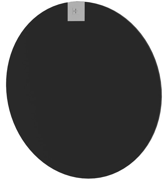 HOMCOM Zrcadlo na zeď, kulaté 60 x 60 cm s hliníkovým rámem, dekorativní zrcadlo do koupelny, obývacího pokoje a ložnice, černé | Aosom