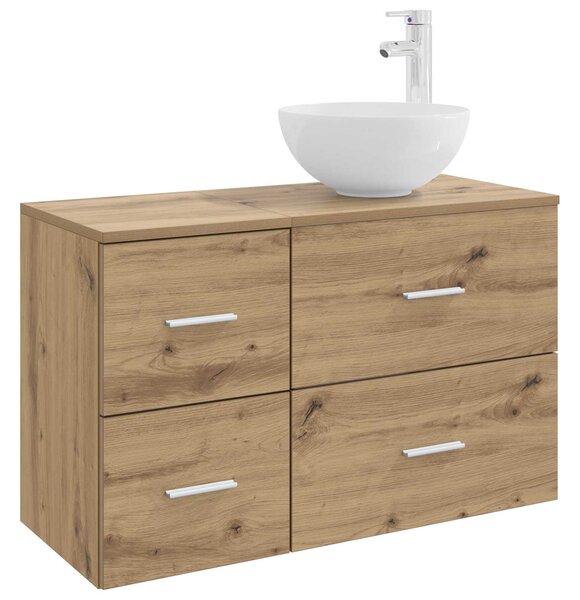 Sada koupelnového nábytku 2 ks Dub artisan Kompozitní dřevo 3403959