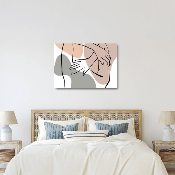 Skleněný obraz - Woman body line art N⁰2 (70x50 cm)