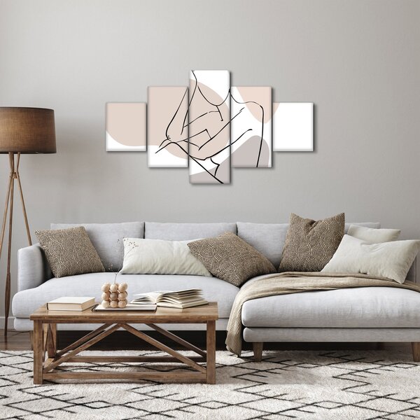Obraz - Woman body line art N⁰1 (125x70 cm)