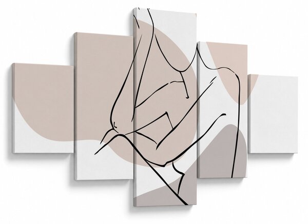 Obraz - Woman body line art N⁰1 (125x70 cm)