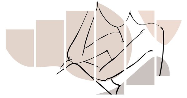 Obraz - Woman body line art N⁰1 (210x100 cm)