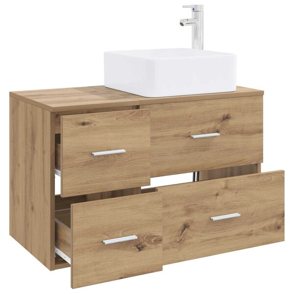 Sada koupelnového nábytku 2 ks Dub artisan Kompozitní dřevo 3403983