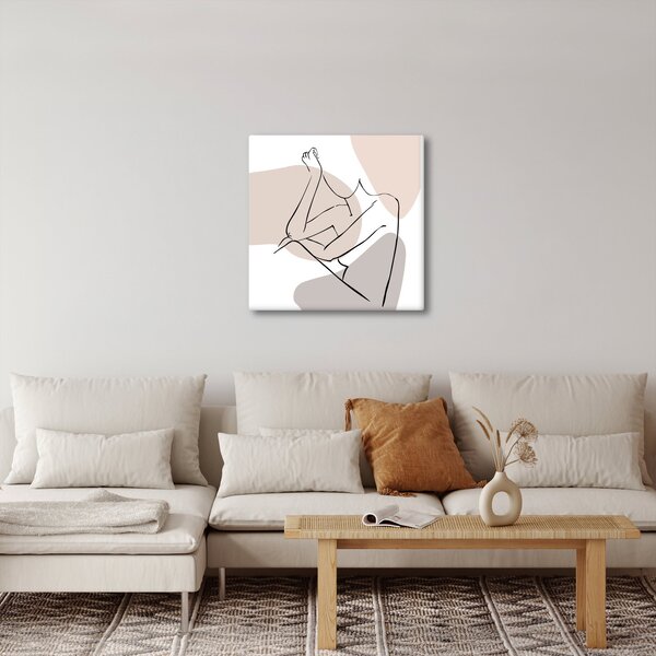 Obraz - Woman body line art N⁰1 (30x30 cm)