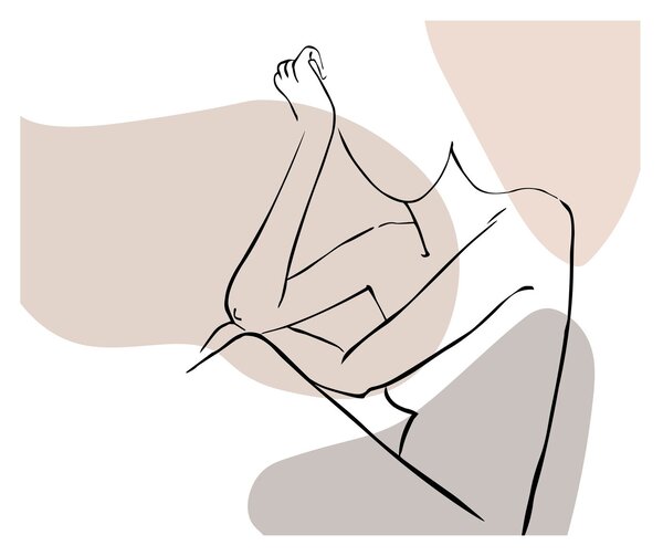 Obraz - Woman body line art N⁰1 (70x50 cm)