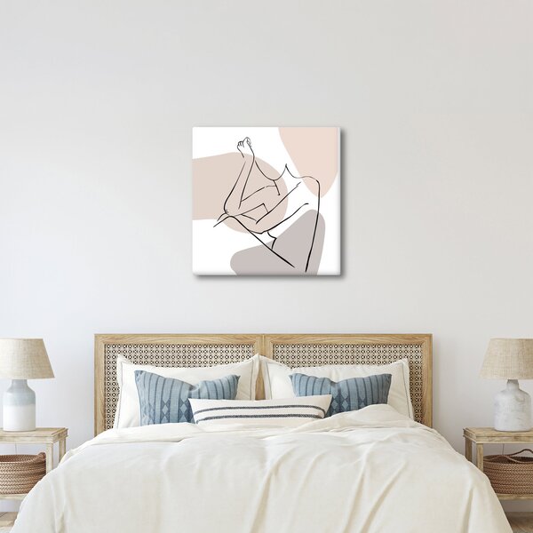 Obraz - Woman body line art N⁰1 (30x30 cm)