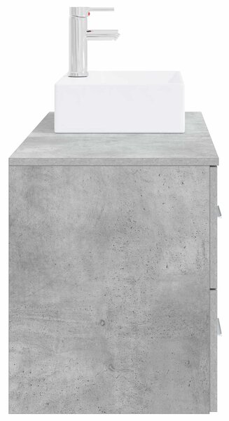 Sada koupelnového nábytku 2 ks Betonově šedá Kompozitní dřevo 3403971