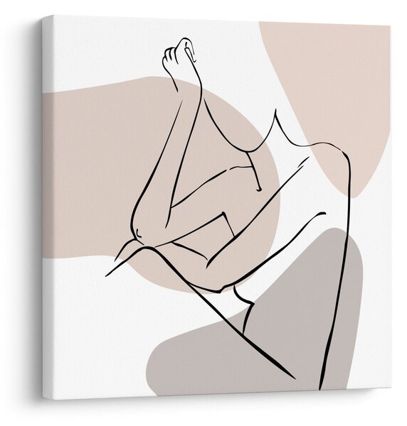 Obraz - Woman body line art N⁰1 (30x30 cm)