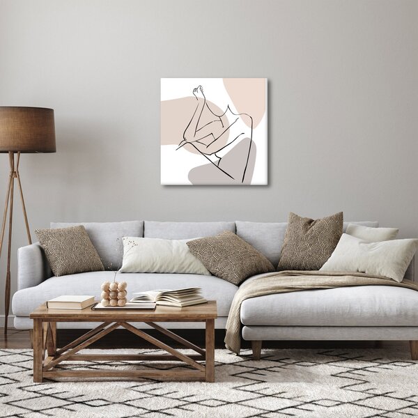 Obraz - Woman body line art N⁰1 (30x30 cm)