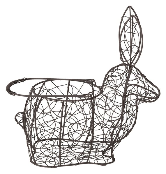 Drátěný dekorativní košík ve tvaru králíka - 26*13*28 cm