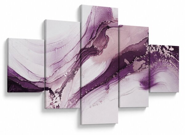 Obraz - Purple fluid art (125x70 cm)