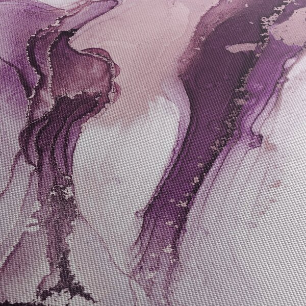 Obraz - Purple fluid art (210x100 cm)